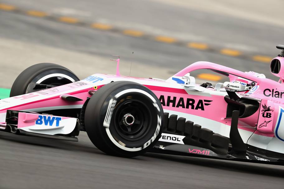 I primi giri in pista per la Force India. Getty